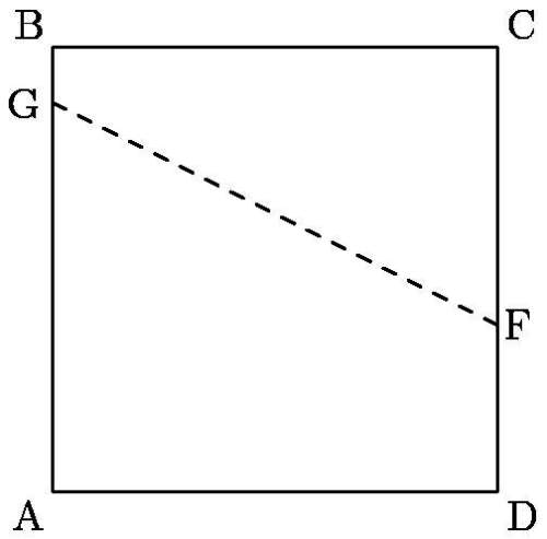 In the figure below, $abcd$ is a square piece of paper 6 cm on each side. corner $c$ is folded over
