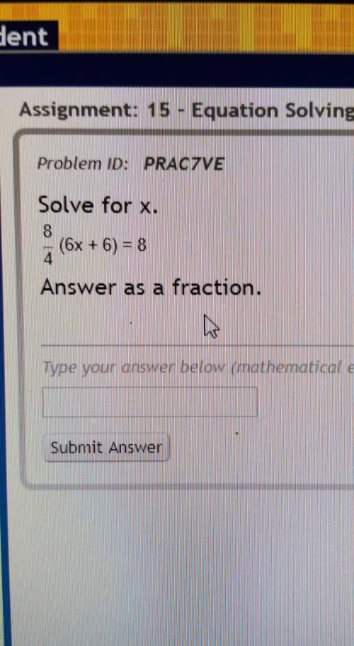 Solve for x and answer as a fraction.