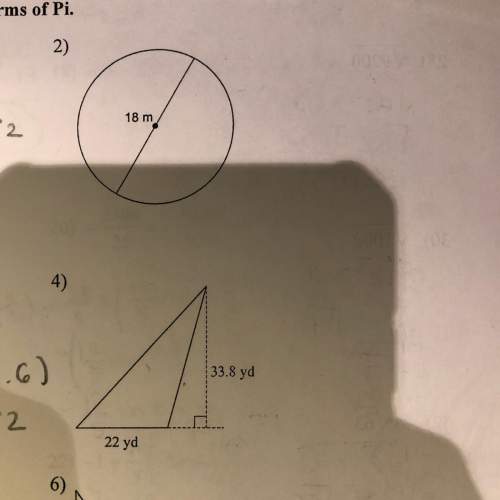 2) find the area of each. leave your answer in terms of pi.  4) find the area of each.