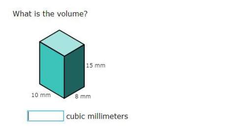 Correct answer only !  what is the volume?  cubic millimeters