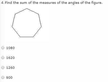 Find the sum of the measures of the angles of the figure.