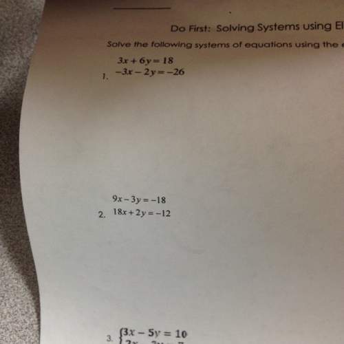 Can somebody solve using elimination method algebra2