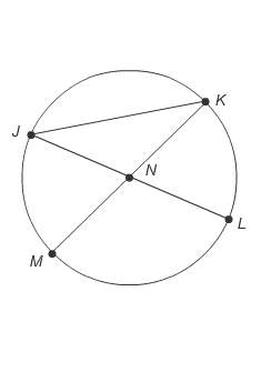 Segment km is 22 cm long. how long is the radius of circle n?