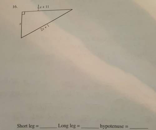 Algebra 1  i have to find the lengths of each side of the right triangle and show all c