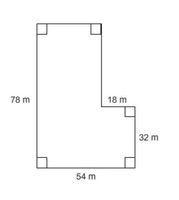 What is the perimeter of this shape?  a. 182 m b. 2