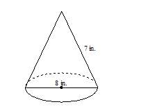 Someone me find the surface area of the cone in the picture below