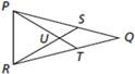 What is the common angle of triangle pqt and triangle rsq? can someone explain this for me ?