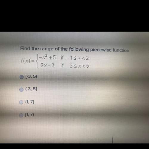 Find the range of the following piecewise function.