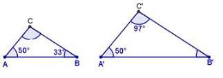 What postulate can be used to prove the two triangles below are similar? explain your answer using