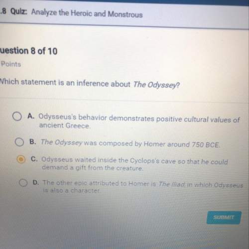 which statement is an inference about the odyssey?
