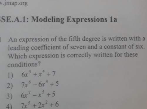 An expression of the fifth degree is written with a leading coefficient of seven and a constant of s