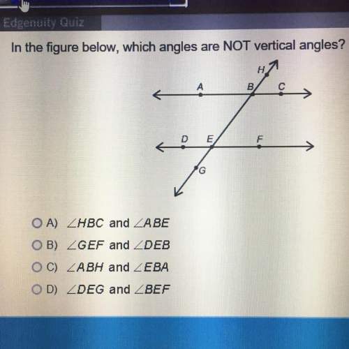 In the figure below, which angles are not vertical angles?
