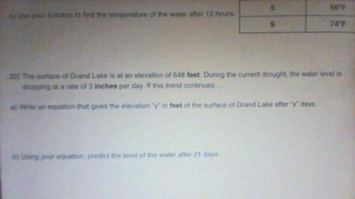 Ican't figure this out! do #21 and #22 and show all of your work. the table in the first picture