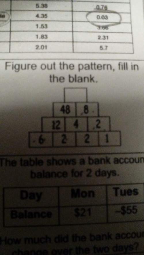 What is the pattern? when you've figured it out then give the answer to me