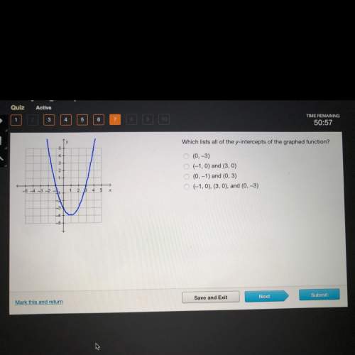 Which lists all of the y-intercepts of the graphed function?  0 (0, -3) (-1,0) and