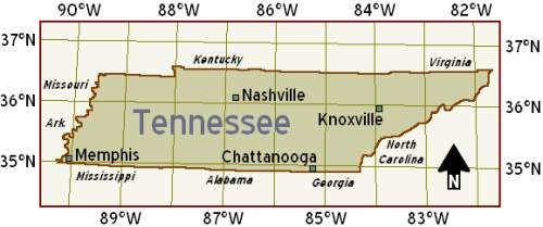Which of these best describes the direction one would travel from nashville to chattanooga?  a
