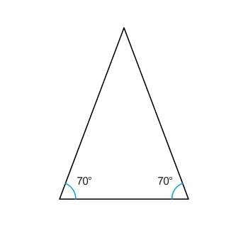What is the measure of the missing angle?  triangle with two angles labeled