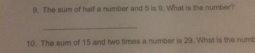 Can anyone answer number 9? you have to write the equation and