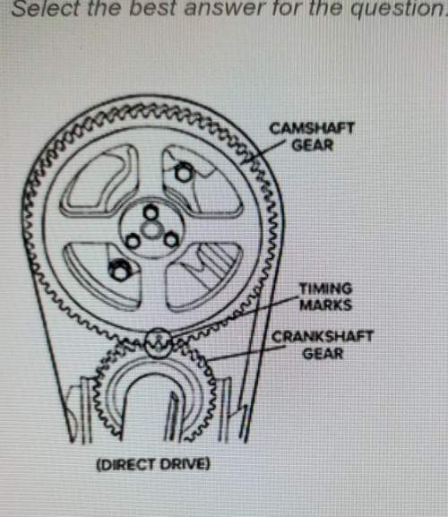 18. what is being shown in the above figure? o a. camshaft is being alignedb. engine is