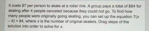 ‘it costs per person to skate at a roller rink a group pays a total of for i i skating people cancel