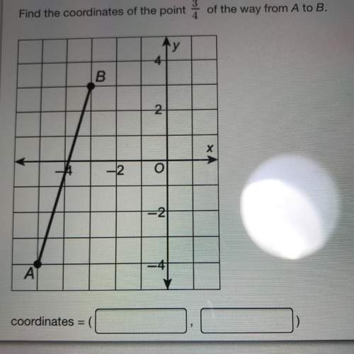 Coordinate of the point 3/4 of the way from a to b