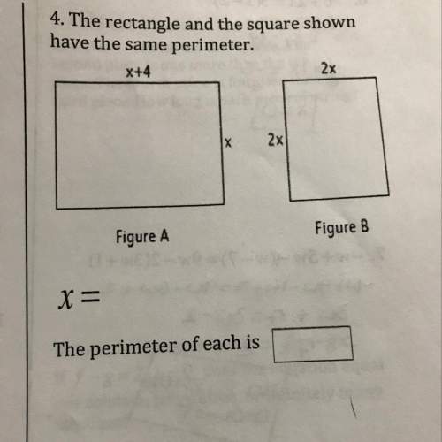 The rectangle and the square shown have the same perimeter? ?  what is the perimeter of each?