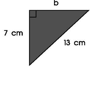What is the length of missing side b in the figure below?