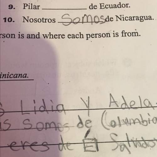 Where are these people from? complete each sentence with the correct form of the verb ser.
