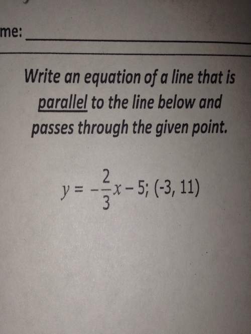 Write and equation of a line that is parallel to the line below and passes through the given point