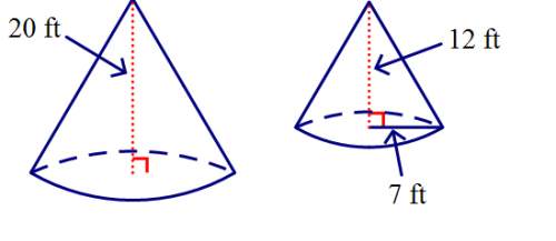 The two cones are similar. find the volume of the larger cone. round your answer to the nearest hund