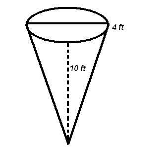 What is the volume of this cone?  a)  41.9 ft3  b)  125.6 ft3 &lt;