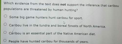 Which evidence from the text does not support the inference that caribou populations are threatened