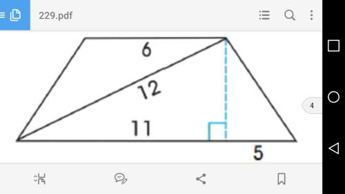 The trapezoid in the figure has equal nonparallel sides. the upper base is 6, the lower base is 16,