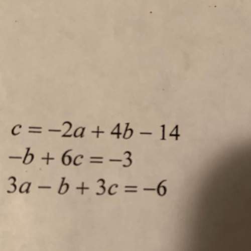 How do i solve this using the system of three linear equations in three variables
