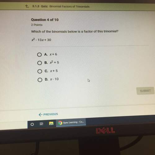 Which of the following binomials below is a factor of this trinomial