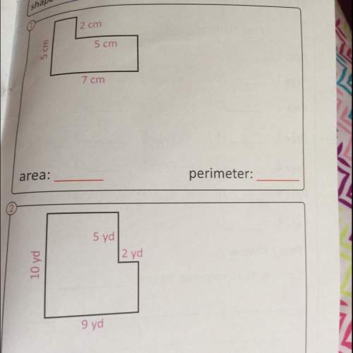 Do the area and perimeter for both of these shapes.
