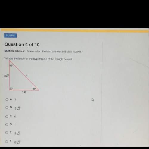 What is the length of the hypotenuse of the triangle below