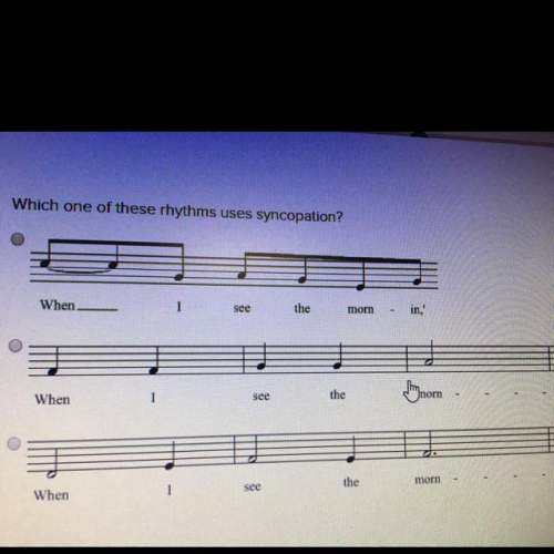 Which one of these rhythms uses syncopation?