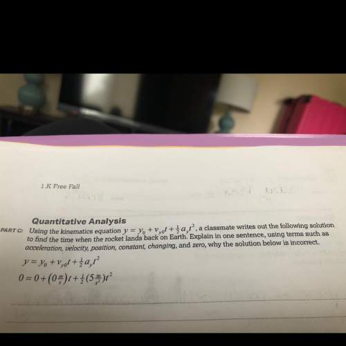 Using the kinematics equation y = y + y + tat", a classmate writes out the following solution