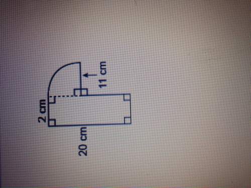 this figure consists of a rectangle and a quarter circle.what is the perimeter of this fig