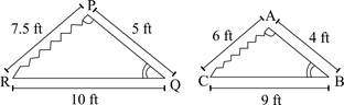 An architect planned to construct two similar stone pyramid structures in a park. the figure below s