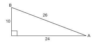 Find the sine of both angle a and angle b. a. sin a = 5/13; sin b = 12/13 b. sin