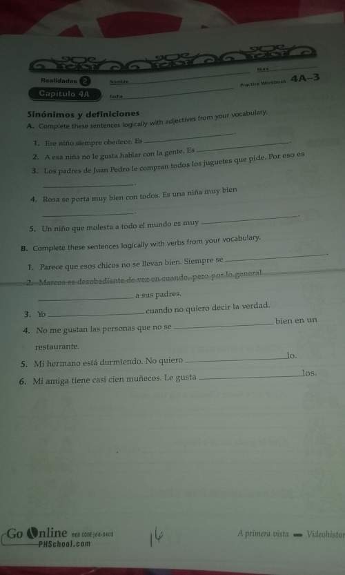 Spanish 2b: answer all questions on page