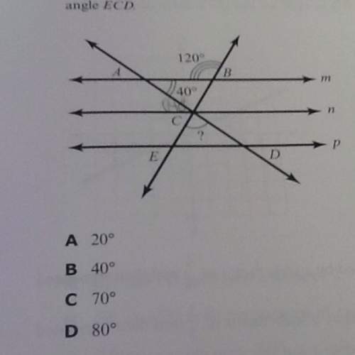 What is the measures of angle ecd? show work.
