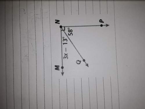 Solve for the mnq angle, add steps and how to get the answer and you
