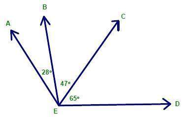 In the above figure, find the measure of angle aeb + the measure of angle ced. a. 75