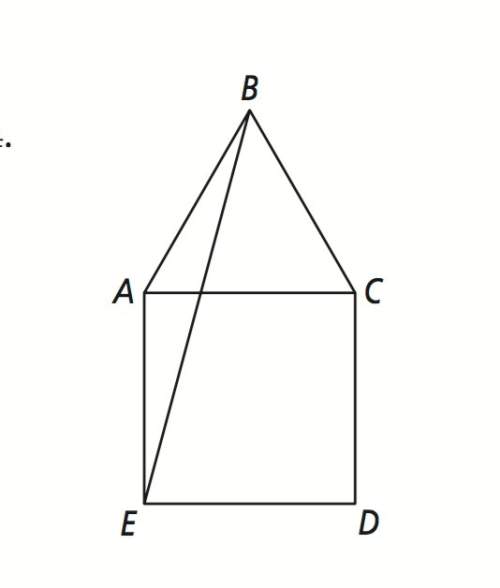 The diagram below shows equilateral triangle abc sharing a side with square acde. the square has sid