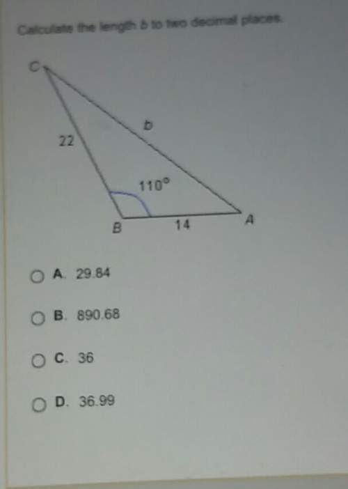 Calculate the length b to two decimal places