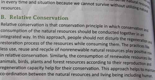 Write shot notes on , absolute and relative conservation theory/approach