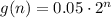 g(n)=0.05\cdot 2^n